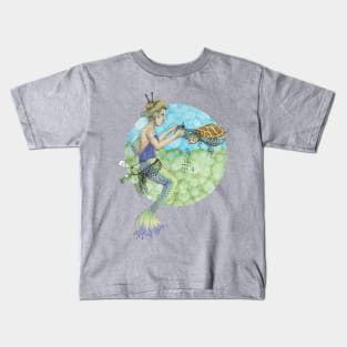 Mermaid and Sea Turtle Kids T-Shirt